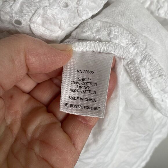 Pendleton White Eyelet Dress Size 6 - Picture 3 of 6